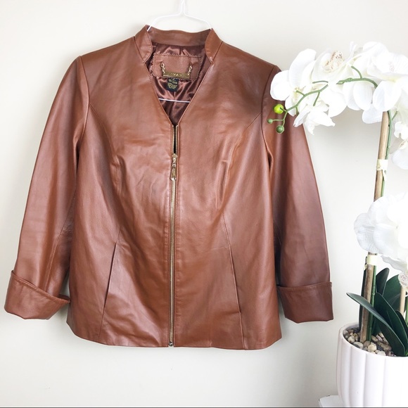 IMAN Jackets & Blazers - Genuine Leather Blazer Jacket Medium